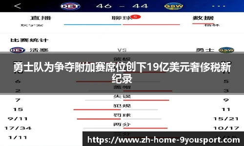 勇士队为争夺附加赛席位创下19亿美元奢侈税新纪录